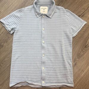 Abercrombie & Fitch Striped Light Blue Casual Shirt